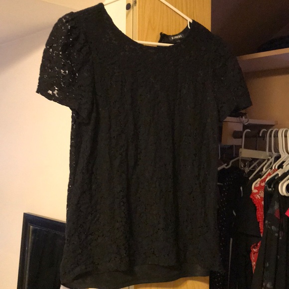 Black womens eyelet express top - Picture 1 of 6